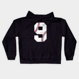 9th Birthday Baseball Boys Kids Nine Kids Hoodie